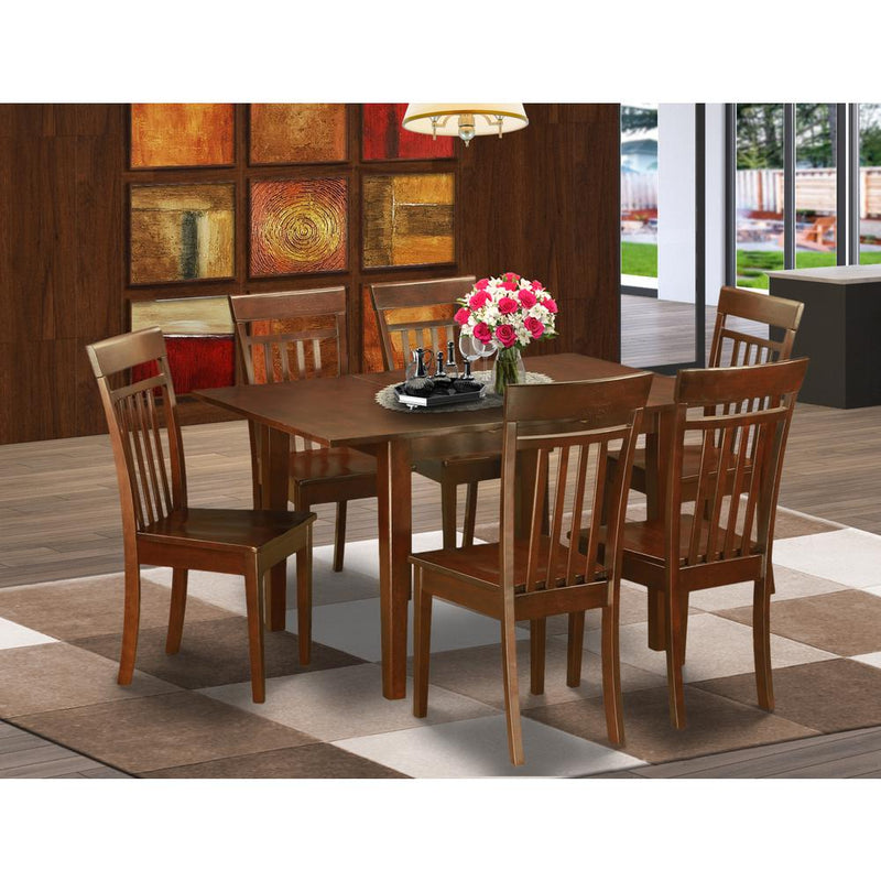 7  Pc  dinette  set  for  small  spaces  -  dinette  Table  with  6  Dining  Chairs