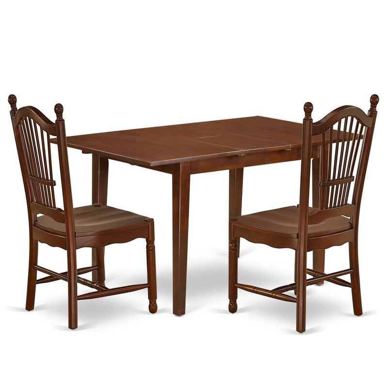 Dining Room Set Mahogany, PSDO3-MAH-W