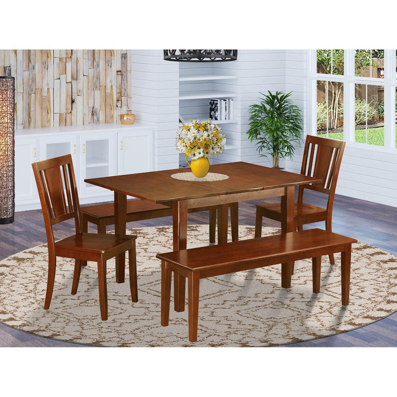 5  Pc  Kitchen  Table  with  bench  -Tables  with  2  Dining  Chairs  and  2  Benches