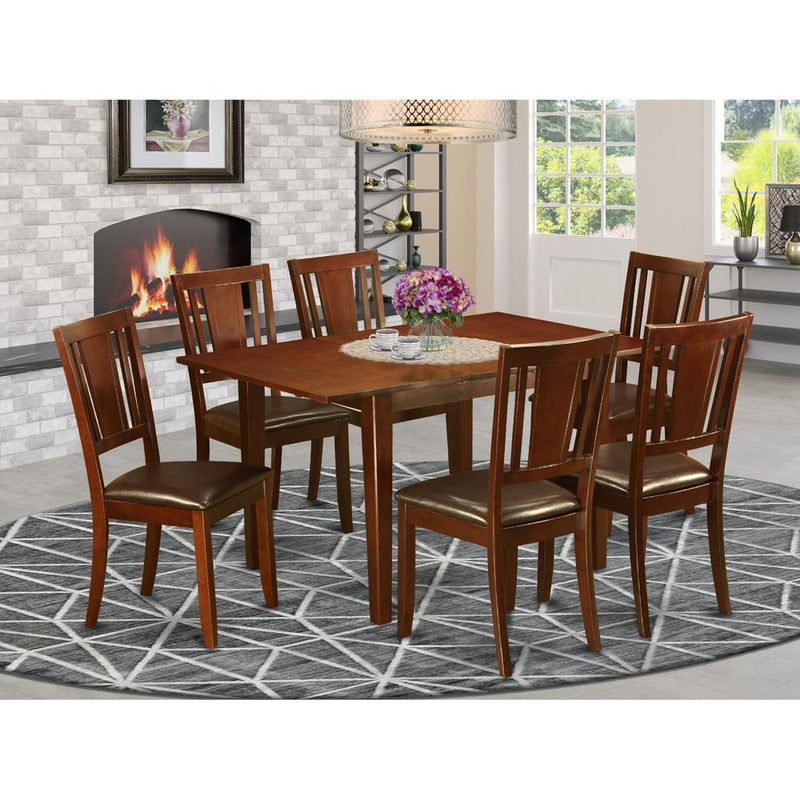 7  Pc  small  Kitchen  Table  set  -  dinette  Table  with  6  Dining  Chairs