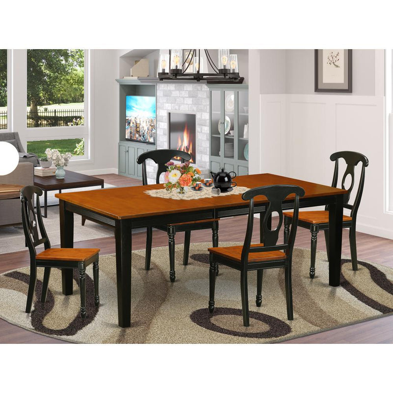 5  PC  Dining  room  set-Dining  Table  with  4  Wood  Dining  Chairs