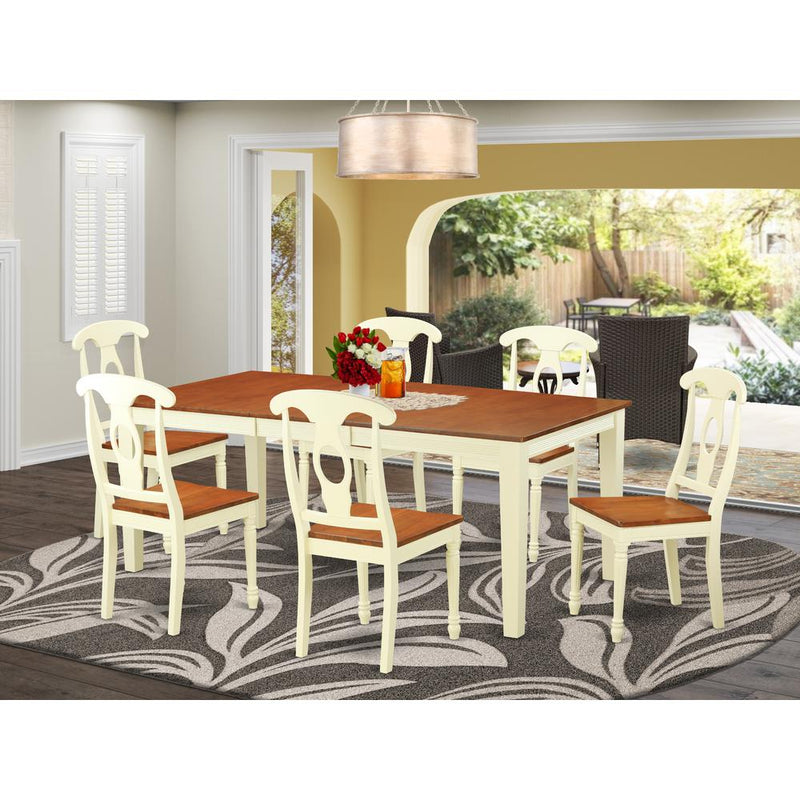 7  Pc  Kitchen  nook  Dining  set  -Dining  Table  and  6  Dining  Chairs