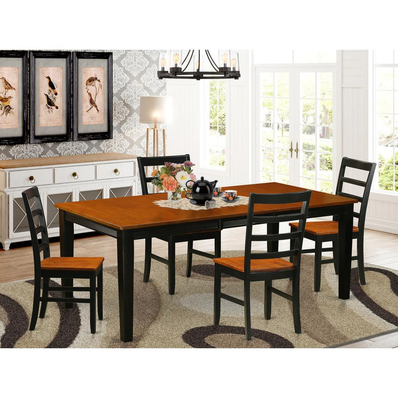 5  Pc  Dining  room  set-Dining  Table  with  4  Wooden  Dining  Chairs