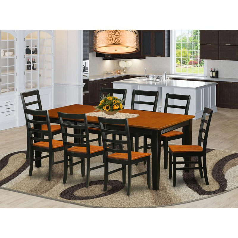 9  Pc  Dining  room  set-Dining  Table  with  8  Wooden  Dining  Chairs