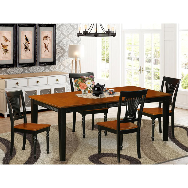 5  Pc  Dining  room  set-Dining  Table  and  4  Wood  Dining  Chairs