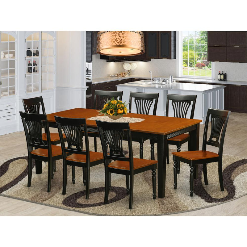 9  Pc  Dining  room  set-Dining  Table  and  8  Wood  Dining  Chairs