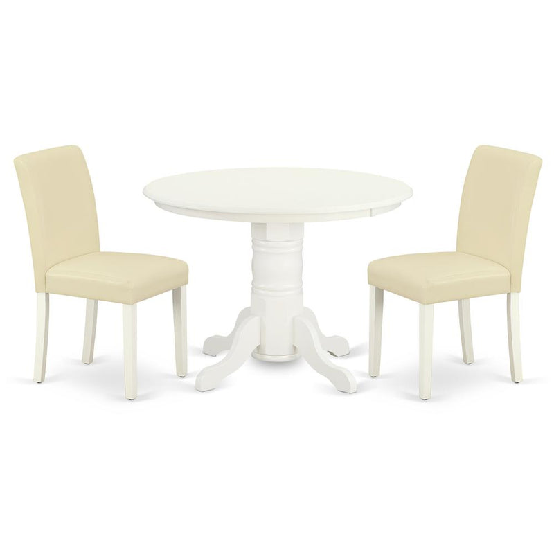 Dining Room Set Linen White, SHAB3-LWH-64