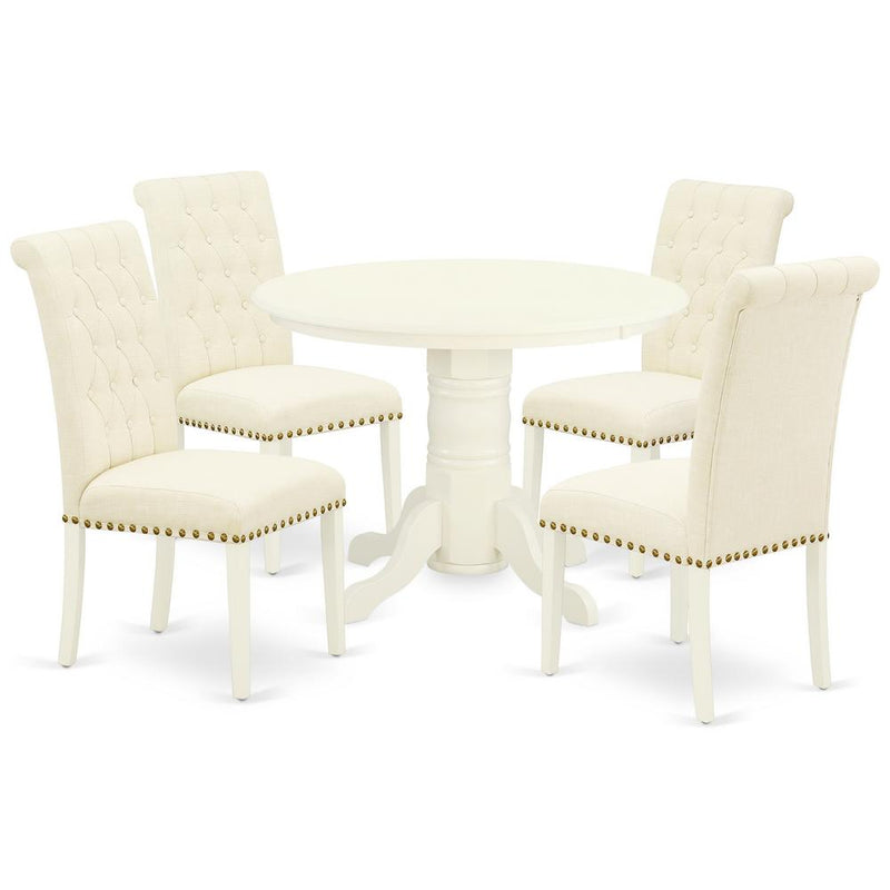 Dining Room Set Linen White, SHBR5-WHI-02