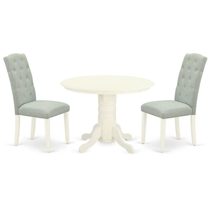 Dining Room Set Linen White, SHCE3-WHI-15