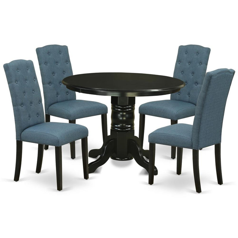 Dining Room Set Black, SHCE5-BLK-21