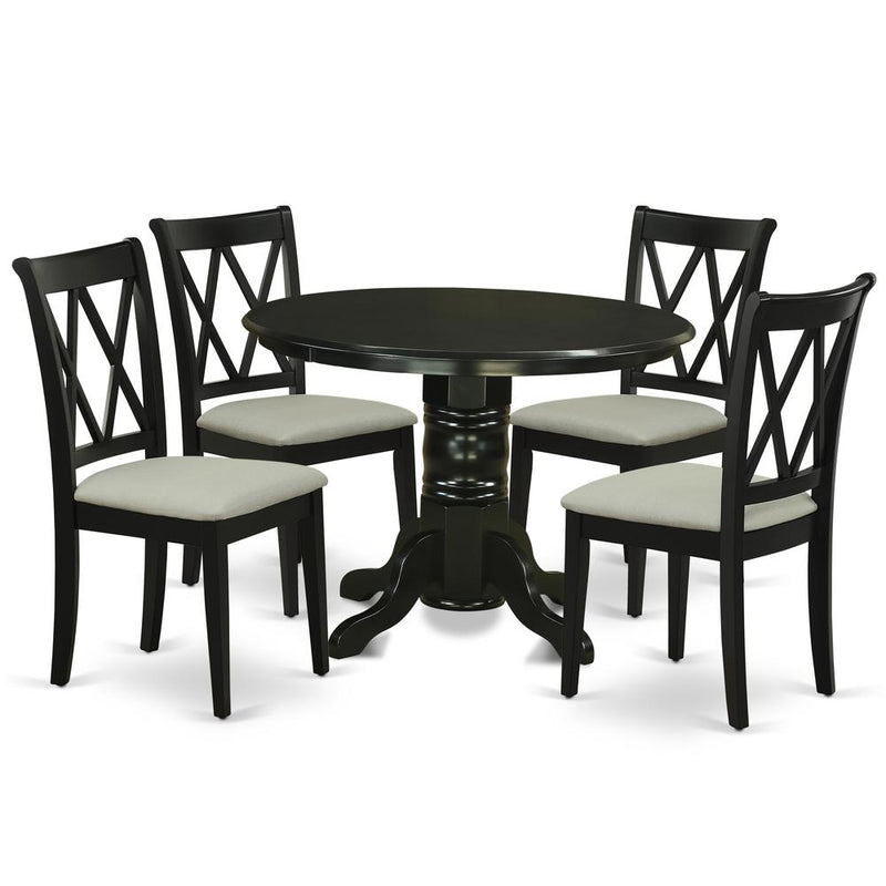 Dining Room Set Black, SHCL5-BLK-C