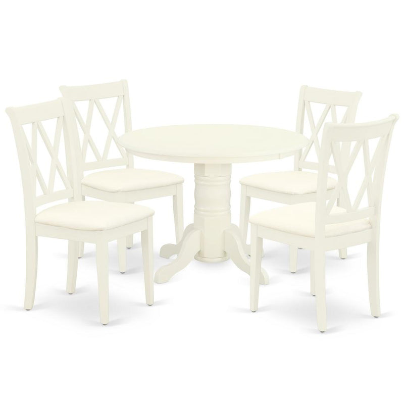 Dining Room Set Linen White, SHCL5-WHI-C