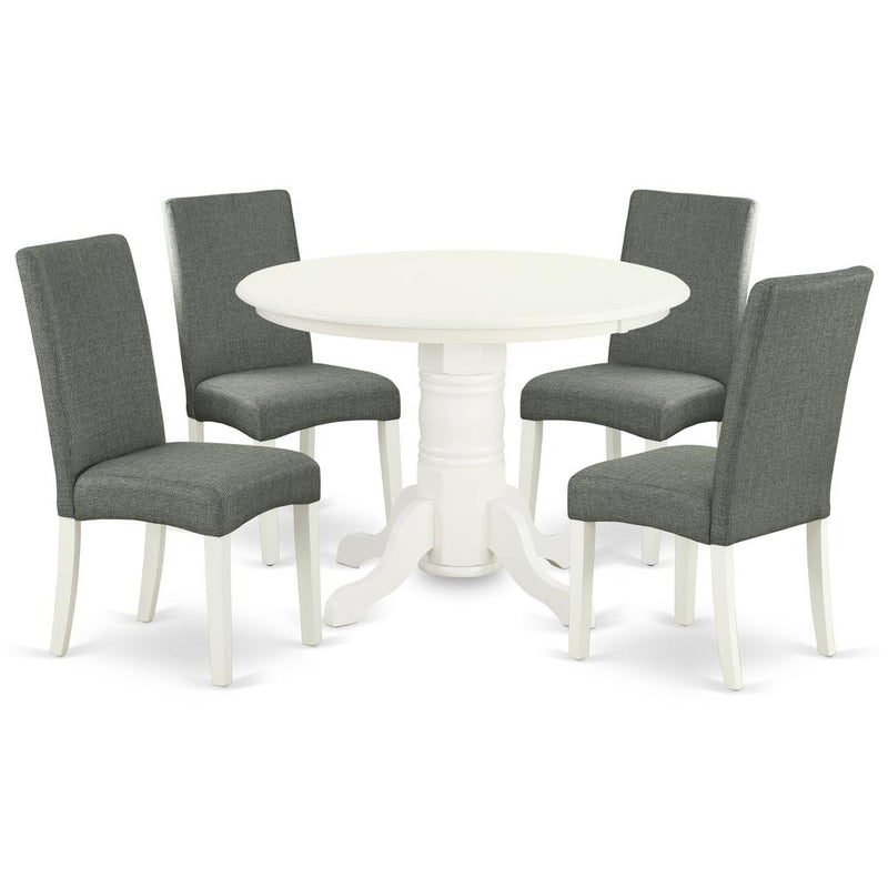 Dining Room Set Linen White, SHDR5-LWH-07