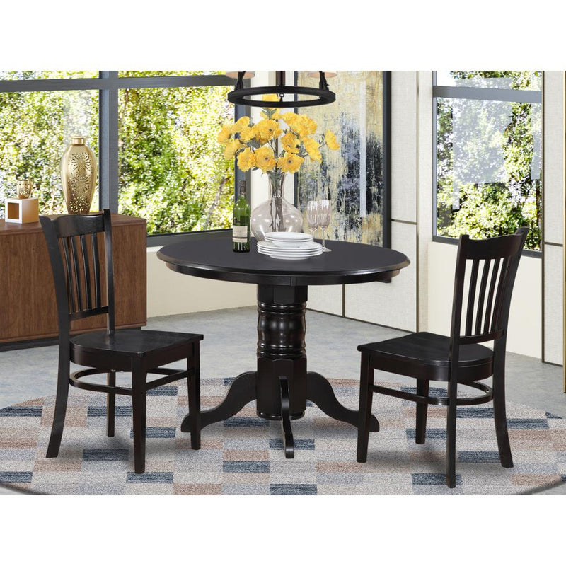 3  Pc  small  Kitchen  Table  set-Round  Table  and  2  Kitchen  Chairs