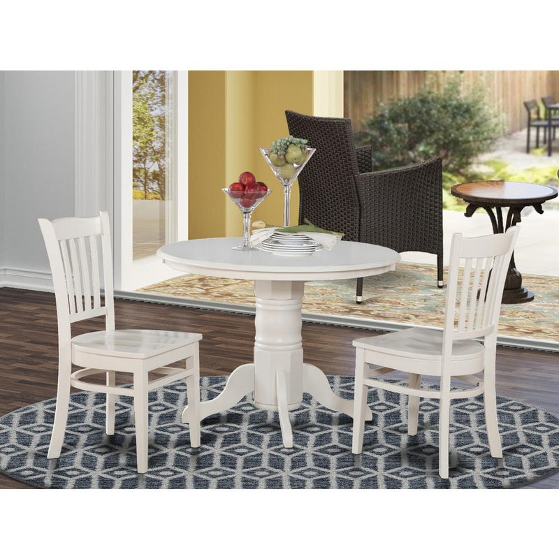 3  PC  Kitchen  nook  Dining  set-Round  Table  and  2  dinette  Chairs