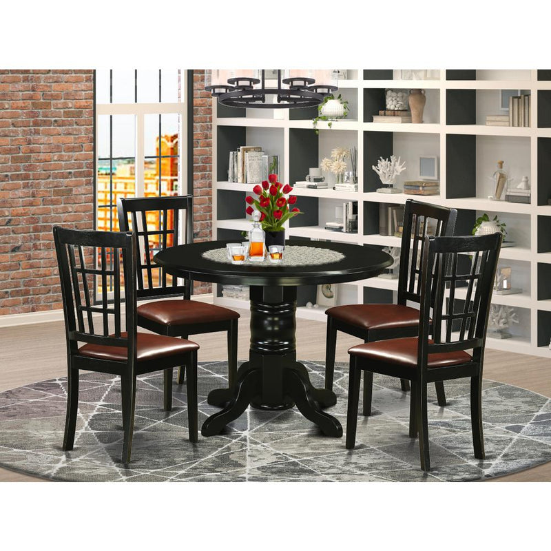 5  Pcsmall  Kitchen  Table  set  for  4-Dining  Table  and  4  Dining  Chairs