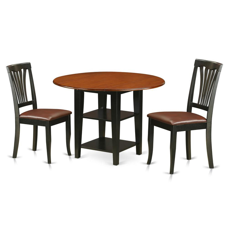 Dining Room Set Black & Cherry, SUAV3-BCH-LC