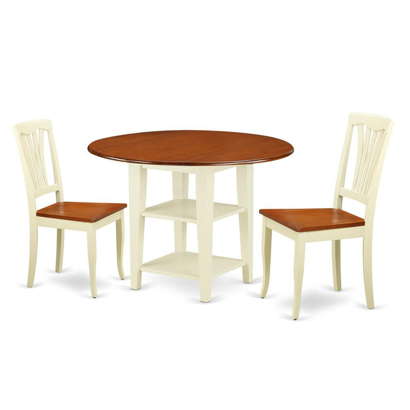 Dining Room Set Buttermilk & Cherry, SUAV3-BMK-W