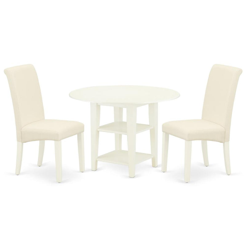 Dining Room Set Linen White, SUBA3-LWH-01