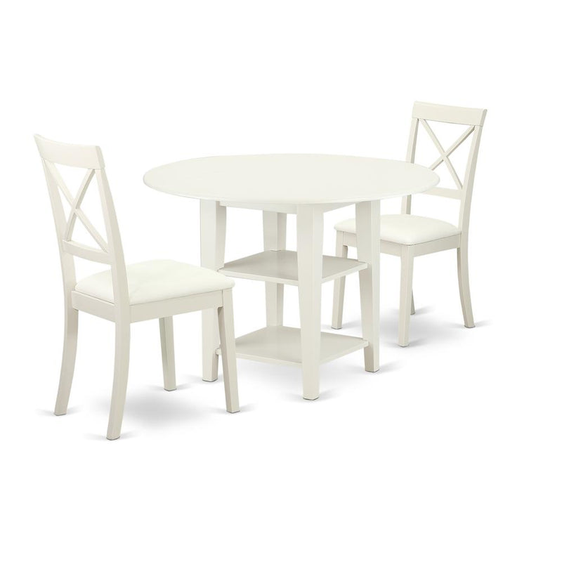 Dining Room Set Linen White, SUBO3-LWH-LC