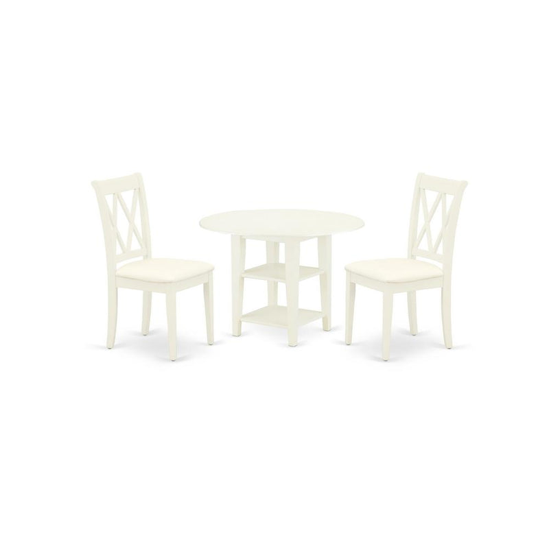 Dining Room Set Linen White, SUCL3-LWH-C