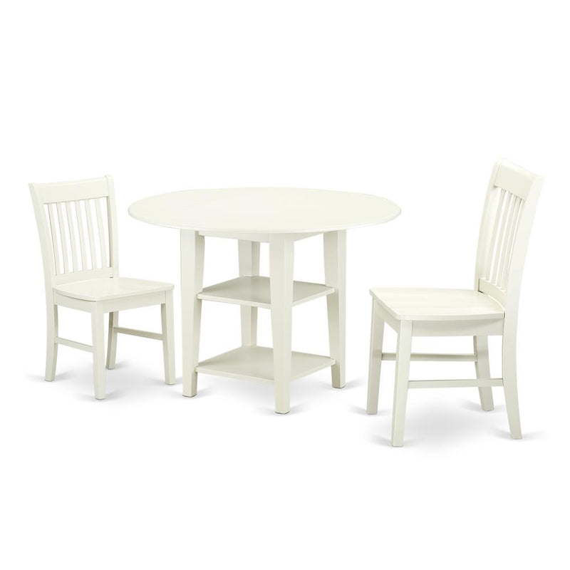 Dining Room Set Linen White, SUNO3-LWH-W