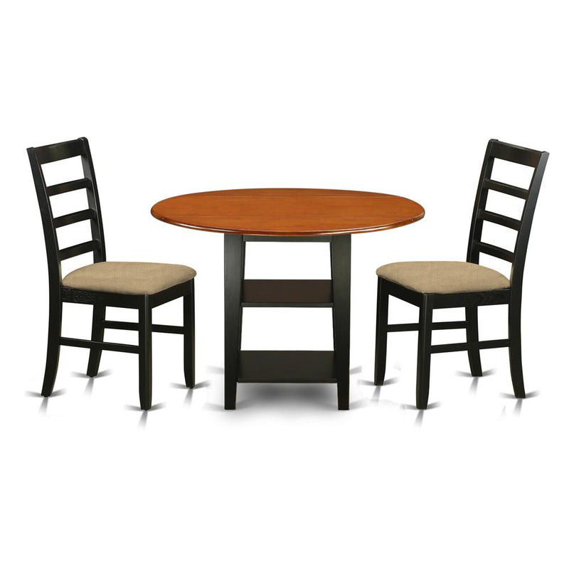 Dining Room Set Black & Cherry, SUPF3-BCH-C