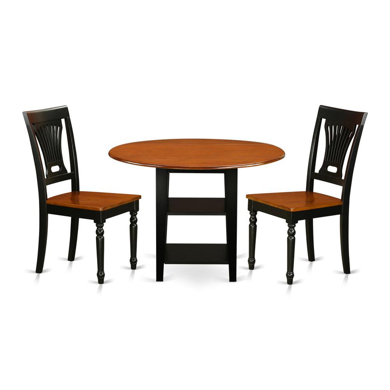 Dining Room Set Black & Cherry, SUPL3-BCH-W