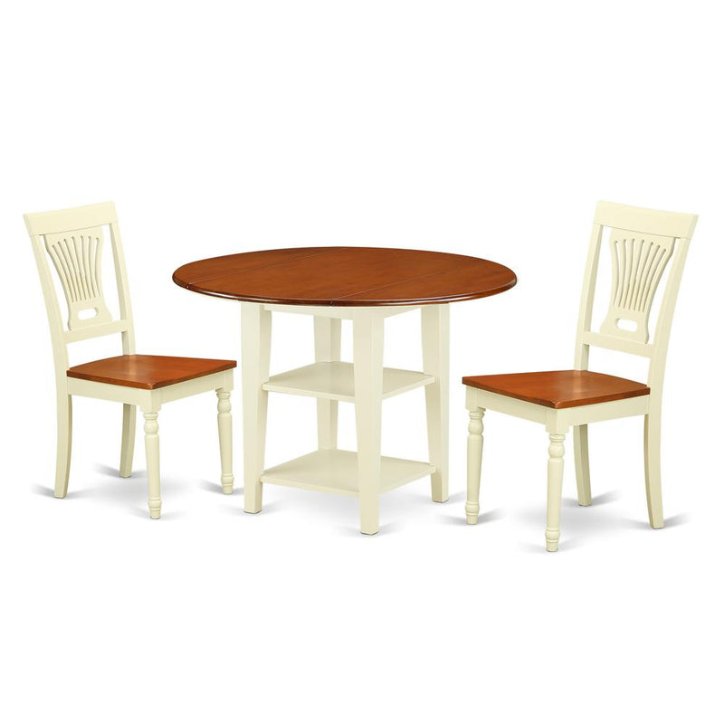 Dining Room Set Buttermilk & Cherry, SUPL3-BMK-W