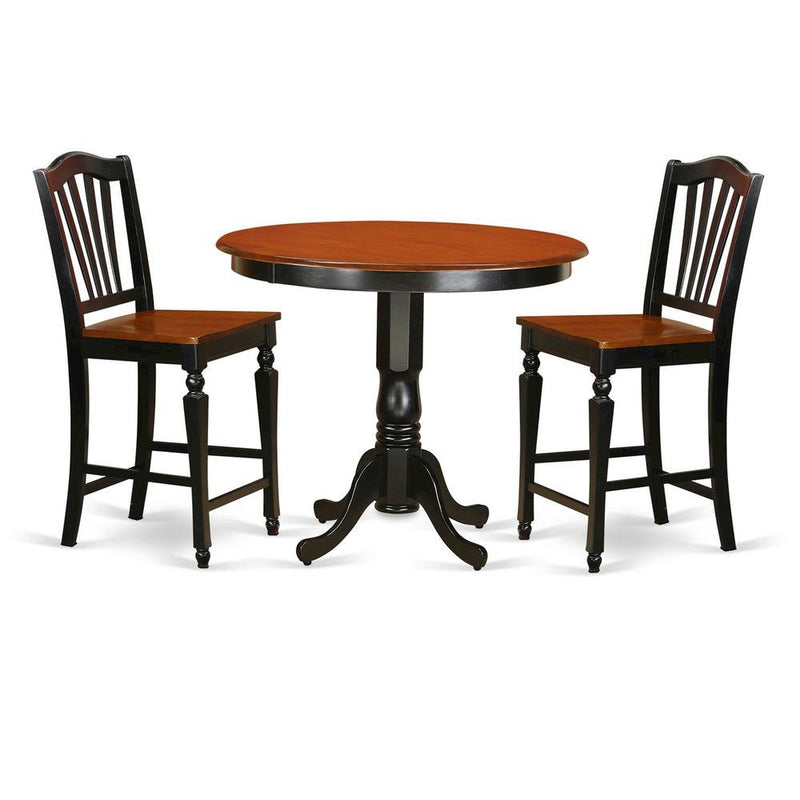 3  Pc  counter  height  Table  and  chair  set-pub  Table  and  2  Kitchen  Chairs.