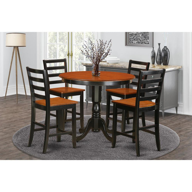 5  Pc  pub  Table  set  -  Kitchen  dinette  Table  and  4  bar  stools.