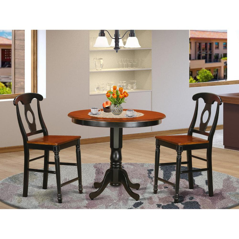 3  Pc  pub  Table  set  -  Small  Kitchen  Table  and  2  counter  height  stool.