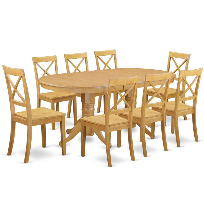 Dining Room Set Oak, VABO9-OAK-W