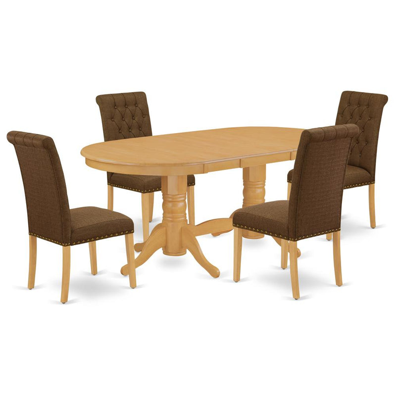 Dining Room Set Oak, VABR5-OAK-18