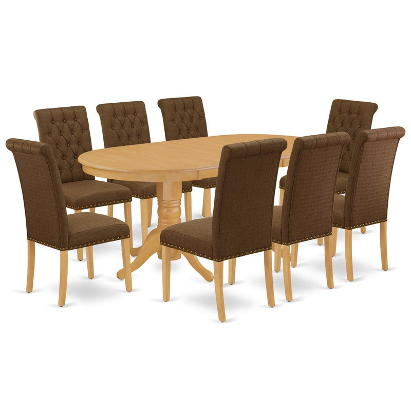 Dining Room Set Oak, VABR9-OAK-18