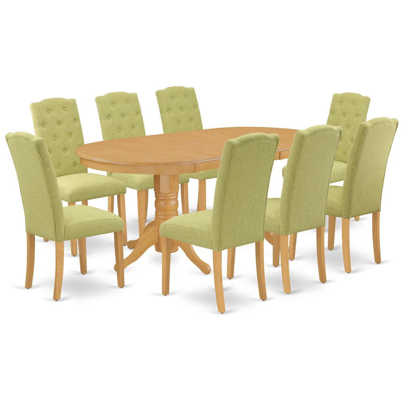 Dining Room Set Oak, VACE9-OAK-07