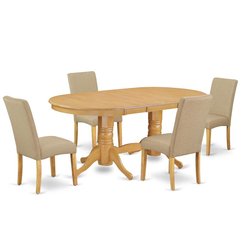 Dining Room Set Oak, VADR5-OAK-16