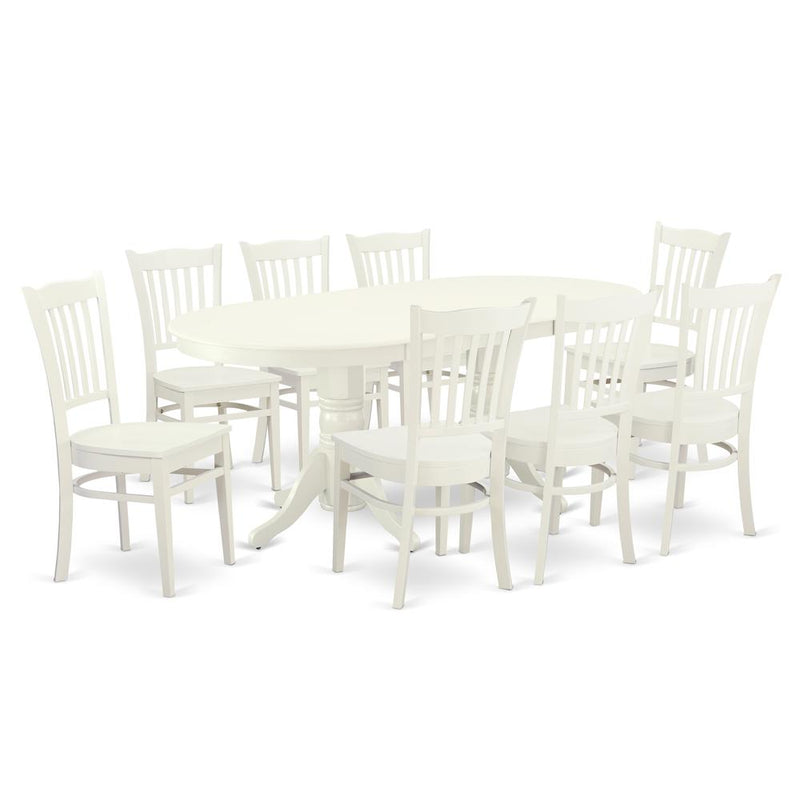 Dining Room Set Linen White, VAGR9-LWH-W