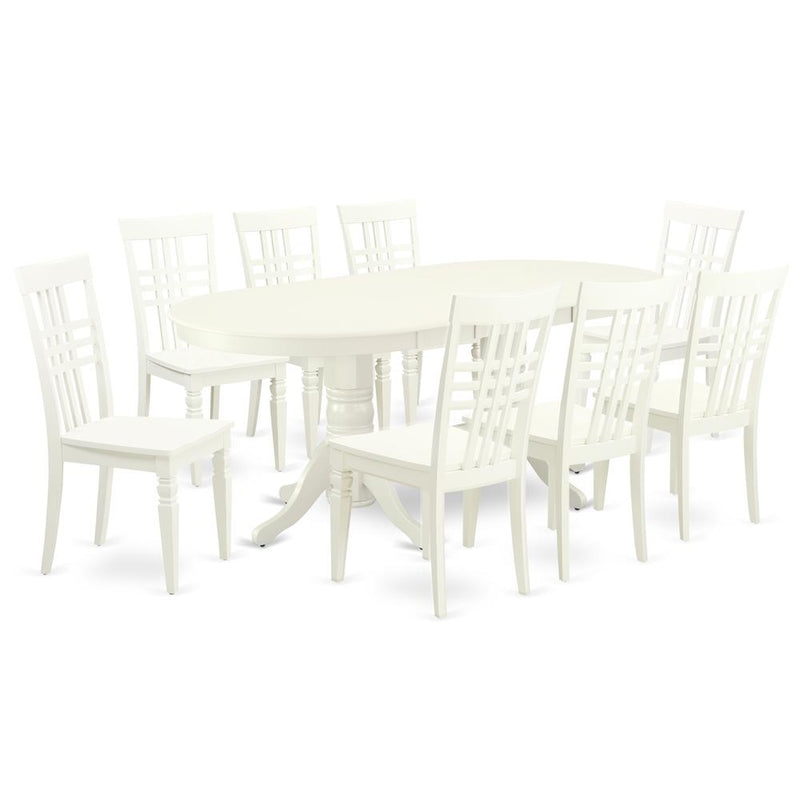 Dining Room Set Linen White, VALG9-LWH-W