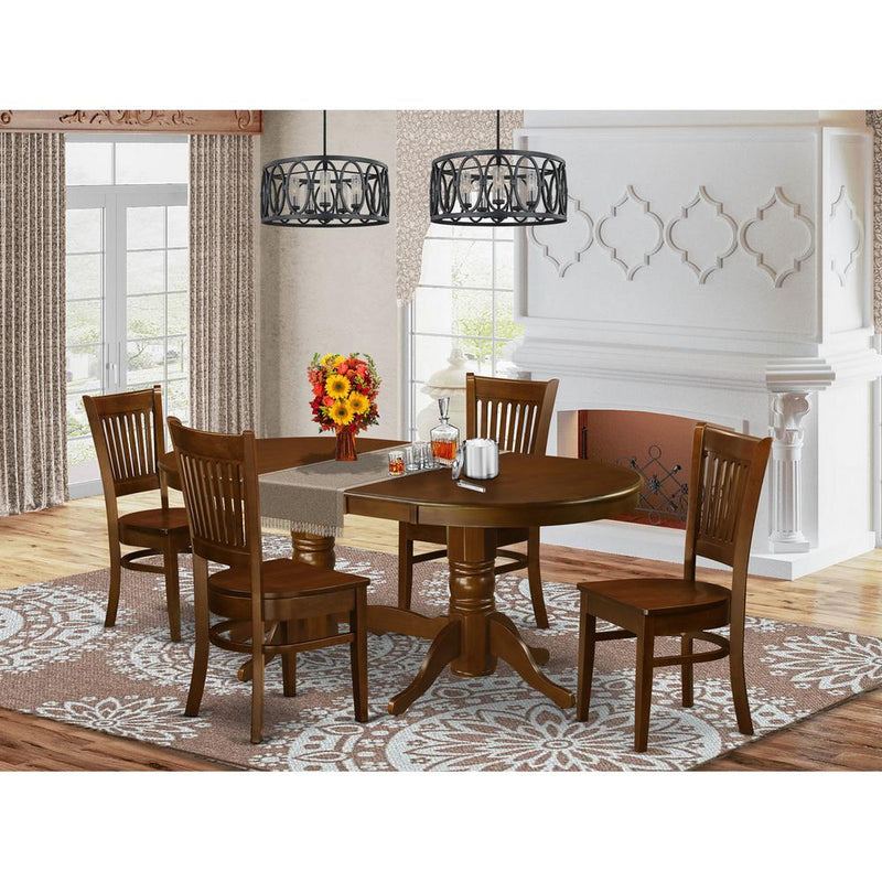 5  Pc  Dining  room  set  for  4  Dining  Table  with  Leaf  and  4  Chairs  for  Dining