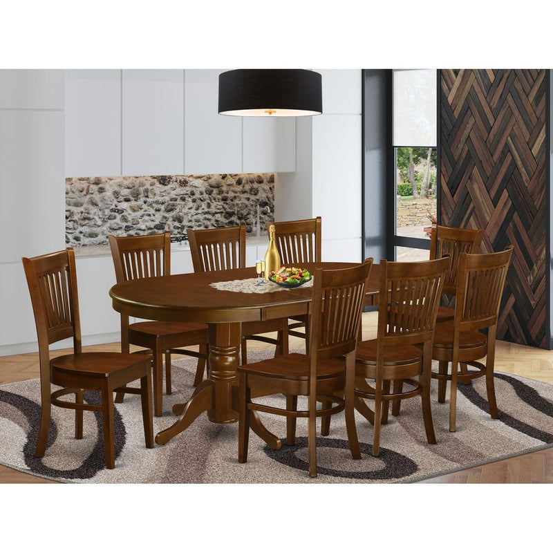 9  Pc  Dining  room  set  for  8  Dining  Table  with  Leaf  and  8  Kitchen  Dining  Chairs