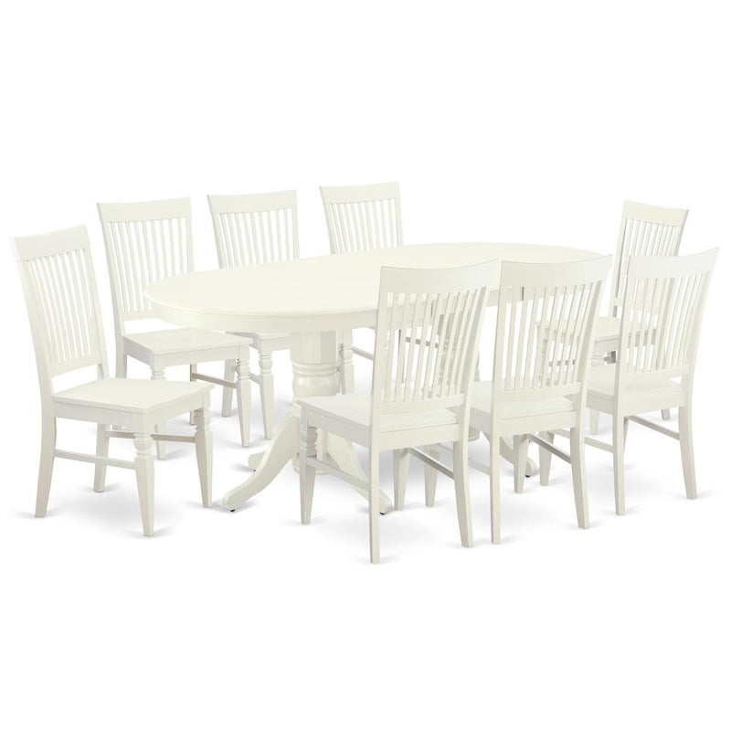 Dining Room Set Linen White, VAWE9-LWH-W