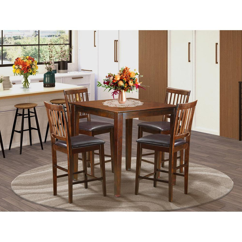 5  Pc  Counter  height  Table-Square  gathering  Table  and  4  Stools