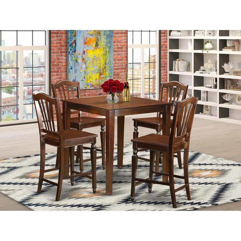 5  PC  pub  Table  set  -  Kitchen  dinette  Table  and  4  Kitchen  bar  stool.