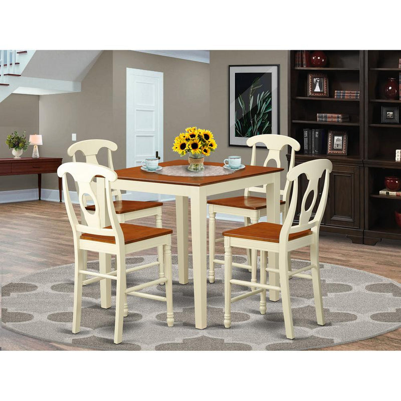 5  Pcpub  Table  set  -  high  Table  and  4  bar  stools.