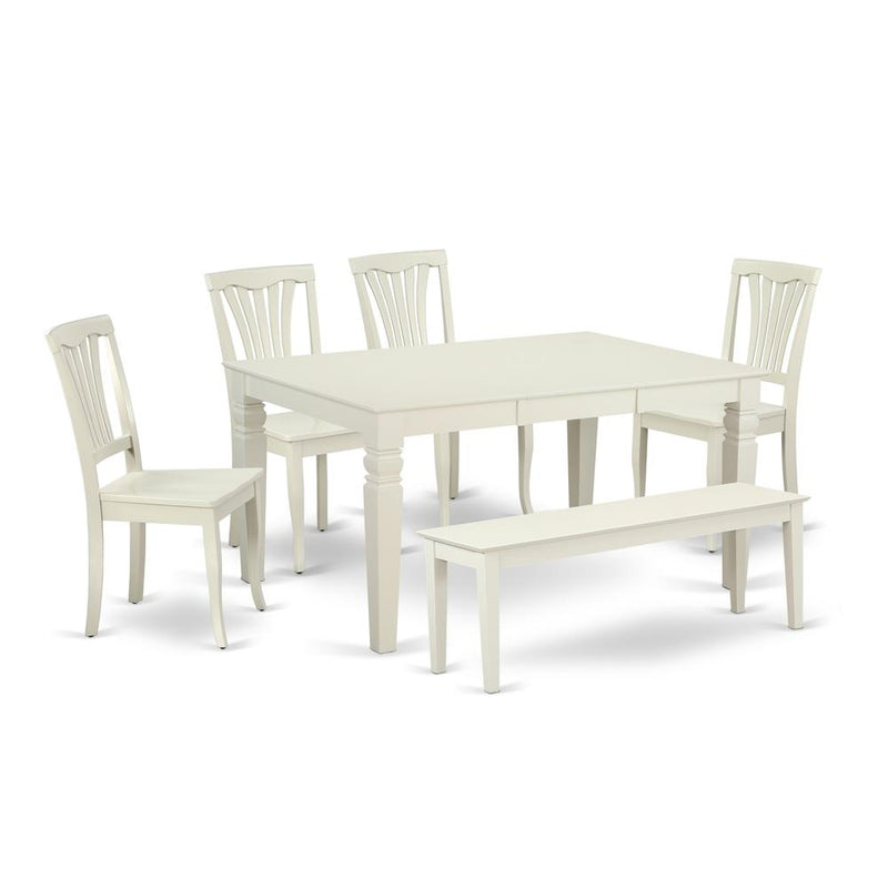 Dining Room Set Linen White, WEAV6C-LWH-W