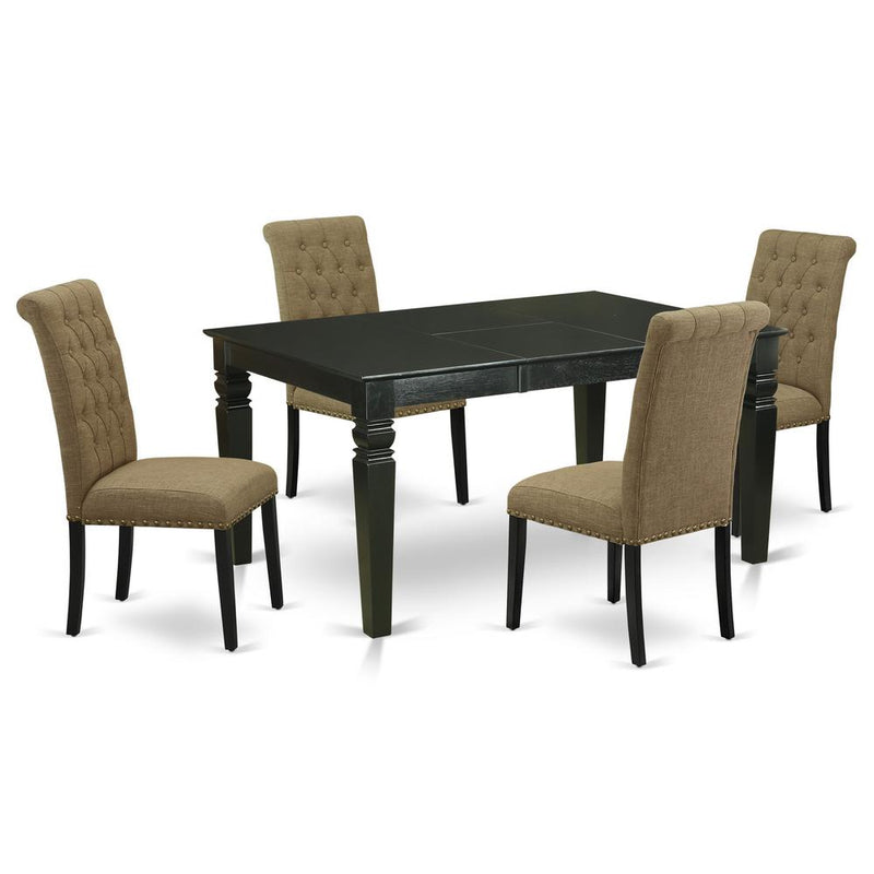 Dining Room Set Black, WEBR5-BLK-17