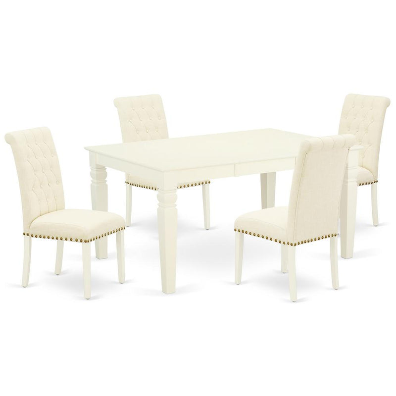 Dining Room Set Linen White, WEBR5-WHI-02