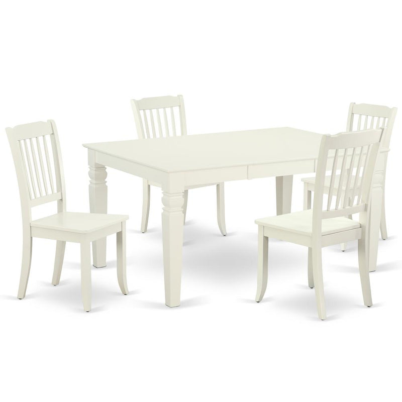 Dining Room Set Linen White, WEDA5-LWH-W