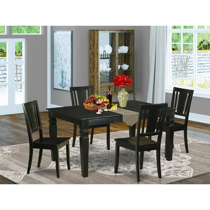 5  Pc  Dinette  set  for  4-Dining  Table  and  4  Kitchen  Dining  Chairs